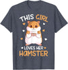 This Girl Loves Her Hamster Hammy Girls Hamster Lover T-Shirt - Heather Blue