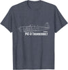 Bear Cave Designs - USA Republic P-47D Thunderbolt T-Shirt - Heather Blue
