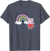 Peppa Pig Without Rain There Would Be No Rainbows Cute Shot T-Shirt - Heather Blue