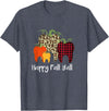 Autumn Thanksgiving Dental Assistant Outfit Happy Fall Y'all - Thanksgiving Halloween Dental Hygienist T-Shirt - Heather Blue