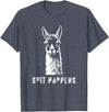 Funny Llama Spit Happens - Llama Drama T-Shirt - Heather Blue
