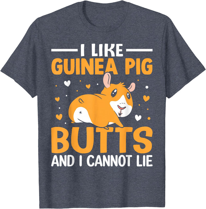 Cute and funny guinea pig gifts I like guinea pig butt and I can't lie T-Shirt - Heather Blue