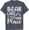 Lake Gifts & Accessories Bear Lake Is My Happy Place - Camping Nature Outdoor Lake T-Shirt - Heather Blue