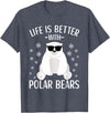 Polar Bears Accessories for Men Women & Kids Life Is Better With Polar Bears Cool Polar Bear for Kids T-Shirt - Heather Blue