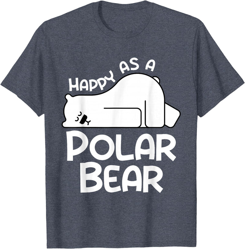 Polar Bear Design Polar Bear Stuff | Happy As a Polar Bear T-Shirt - Heather Blue