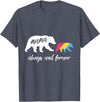 Cute Pansexual and Bisexual Mama Gift Tee Cute Pansexual Mama Bear T-Shirt - Heather Blue