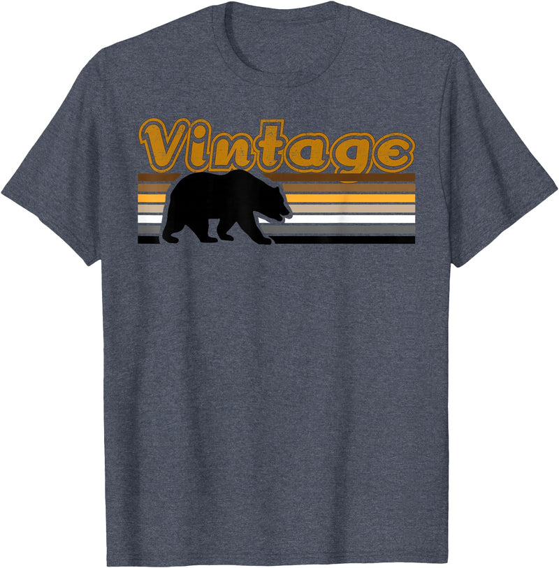 Equal Rights Gay Bear Sânpebe Designs Vintage Gay Bear T-Shirt - Heather Blue