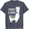 Birthday Llama Shirts Gift Daddy Llama Funny Father's Day Shirt Men, Dad, Dad Birthday T-Shirt - Heather Blue