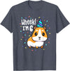 Guinea Pig Birthday by Joy Haus Guinea Pig Birthday Party Wheek Kids 6 Year Old 6th Outfit T-Shirt - Heather Blue