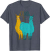 Funny Llama T-Shirt Como Te Llamas Funny Spanish Joke Llama Shirt Tee T-Shirt - Heather Blue