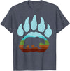 Big Bear Grizzly Paw Gift Design Big Texas Bear Claw Gift Design Idea For Bear Fans T-Shirt - Heather Blue
