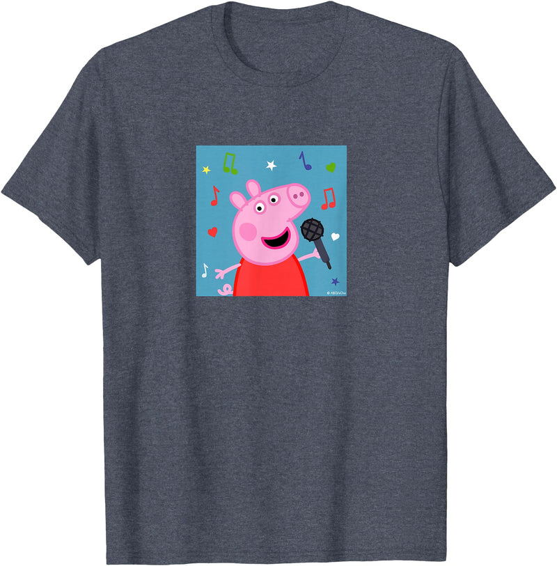 Peppa Pig - Music Album T-Shirt - Heather Blue
