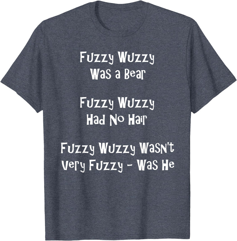 Speech Therapist Gifts - Tongue Twisters! Fuzzy Wuzzy Was a Bear... Best Tongue Twister Gift T-Shirt - Heather Blue