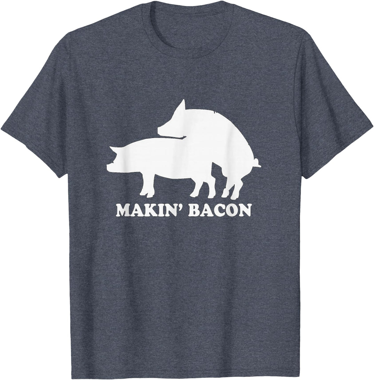 Chris T-Shirt makin bacon t-shirt pork bacon shirt pigs T-Shirt - Heather Blue