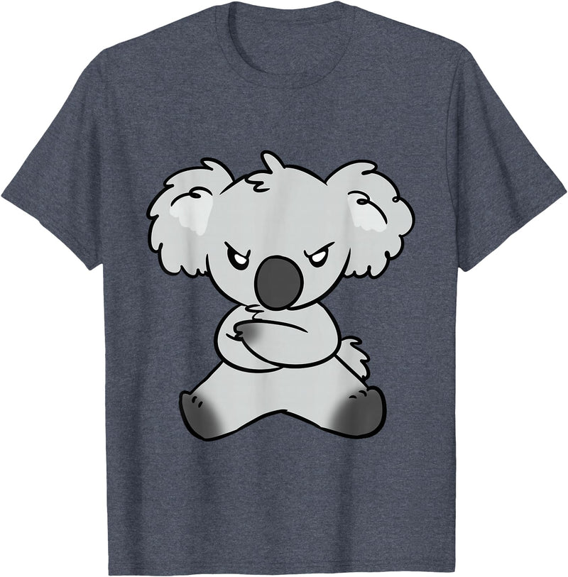 Funny and Sassy Koala Tees Angry Koala Bear T-Shirt - Gift for Koala lovers T-Shirt - Heather Blue