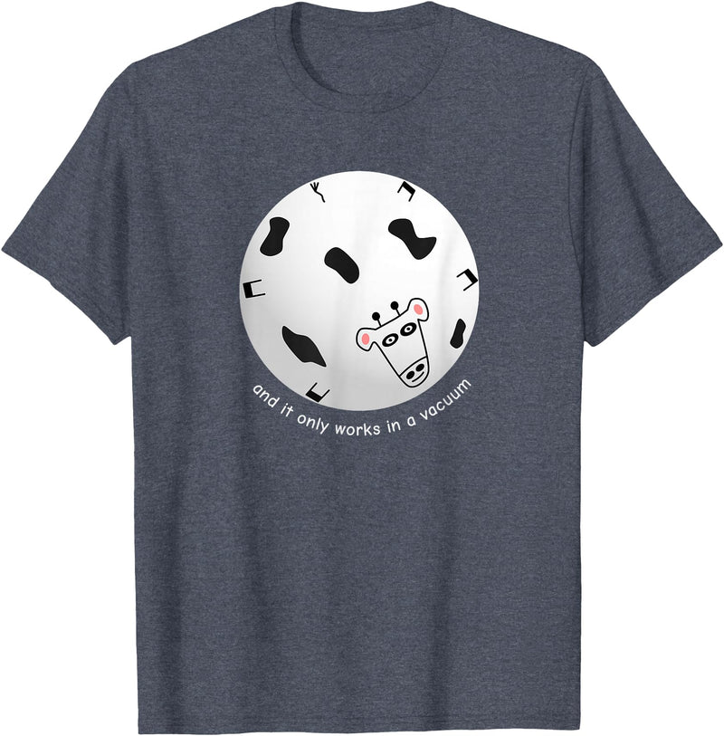 Math & Mirth Designs Spherical Cow Funny Physics T-Shirt T-Shirt - Heather Blue