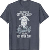 Killed by Rabbit Are Low but Never Zero Bunny Lover T-Shirt in Heather Blue