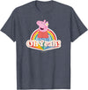 Peppa Pig Oh Yeah! Rainbow Daisy Queen T-Shirt - Heather Blue