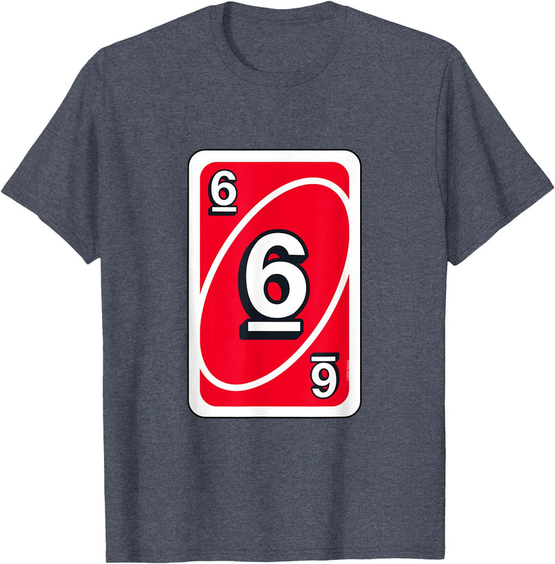 UNO Halloween Red 6" Card T-Shirt - Heather Blue