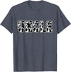 Cow Print Designs for the whole Family Uncle Cow Pattern Cow Print T-Shirt - Heather Blue