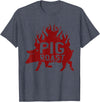 Flavorful Roasted Pork Pig Roast Meat grilling Roast Grilled Barbecue T-Shirt - Heather Blue