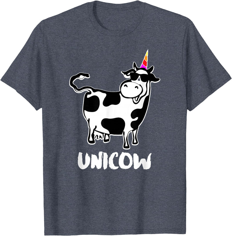 Cool Cow Lover Shirts & Funny Dairy Farmer Gifts Unicow. Cute Dairy Cow Farmer Shirt Funny Cow Lover Gift T-Shirt - Heather