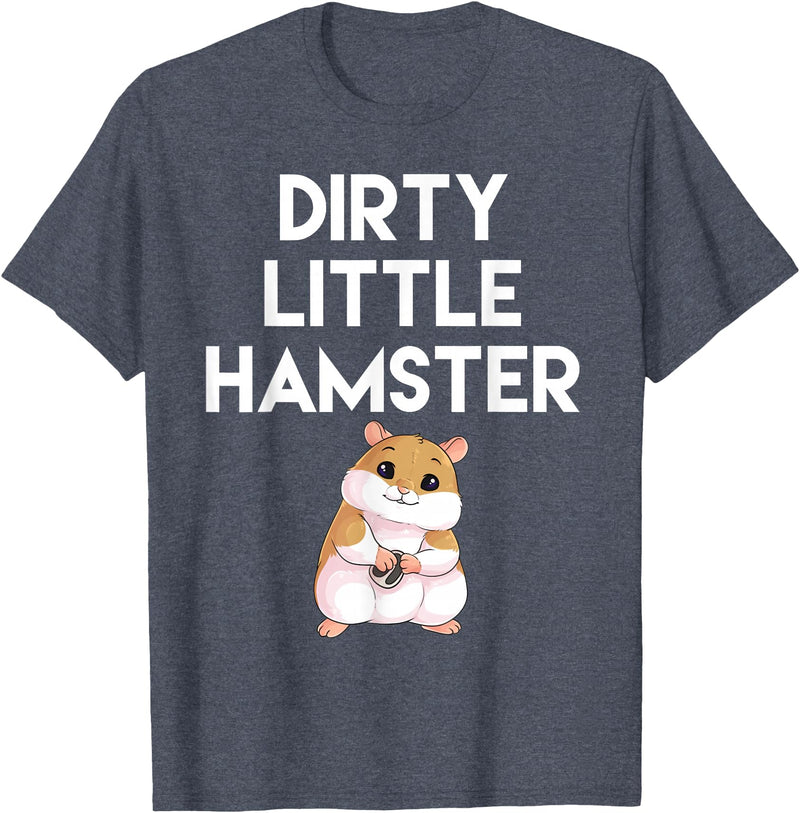 Dirty Little Hamster Cute Hamster Picture T-Shirt - Heather Blue