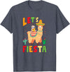 Funny Sloth And Llama Let's Fiesta Cinco De Mayo Sloth And Llama Let's Fiesta Cinco De Mayo Mexican Party T-Shirt - Heather Blue