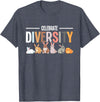 Celebrate Diversity Breeder for Rabbit Lovers T-Shirt in Heather Blue