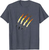 Gay Bear Pride T-Shirts LGBT Gay Bear Pride Shirt For Men - Bear Paw Scratch Cub T-Shirt - Heather Blue