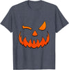 Halloween Costume Gifts Happy Halloween Pumpkin Face T-Shirt - Heather Blue