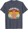 Teikirisi Take It Easy Funny Spanish Llama Latina Yoga T-Shirt - Heather Blue