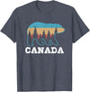 Canada Vintage Souvenirs & Gifts Canada Vintage Grizzly Bear Nature Souvenir Gift T-Shirt - Heather Blue