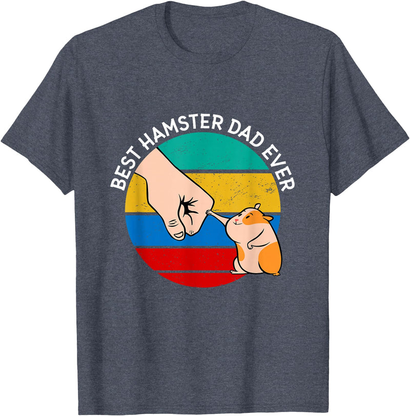 Best Hamster Dad Ever T-Shirt - Heather Blue