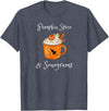 Sonographer Sonograms Halloween Autumn Fall Cute Sonography Halloween Autumn Pumpkin Spice and Sonograms T-Shirt - Heather