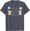 Family Birthday Bear Gifts Aunt of The Birthday Boy Bear 1st Birthday Party Boy T-Shirt - Heather Blue