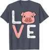 Pig Lover Shirts For Men Women Kids Love Pig Cute Hog Farmer Swine Farm Animal Women Kids Men T-Shirt - Heather Blue