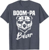 Boom-Pa Bear Funny Gifts Apparel Boom-Pa Bear Wearing Cool Sunglasses Fathers Day Gift T-Shirt - Heather Blue