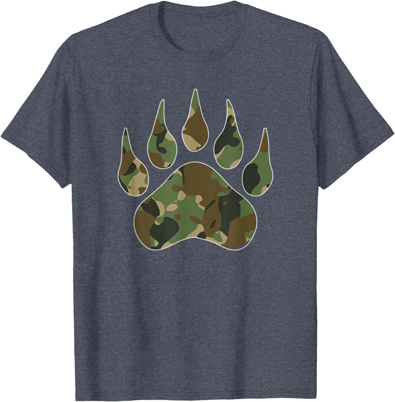 Camo Lover Camo Bear Claw Camouflage for Men Women T-Shirt - Heather Blue