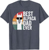 Best Alpaca Dad Accessories Best Alpaca Dad Ever Apparel LLama Lovers Cute Alpacas T-Shirt - Heather Blue