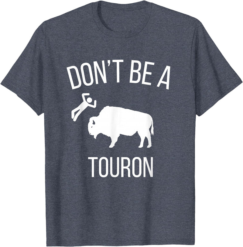 Funny Bison Boujee Cow Shirt - Funny Buffalo Shirt Sei kein Touron - Stroke den Bison nicht T-Shirt - Heather Blue