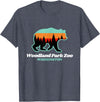 Retro Vintage WA Summer Camping & Hiking Souvenir Woodland Park Zoo Washington Tourist T-Shirt - Heather Blue