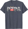 ETHRLO cow im one birthday decorations Shirts Papa Cow Print Cowboy Animal Pattern Farmer Cow Father Papa T-Shirt - Heather