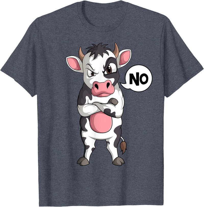 Funny Cow Lover & Owner Gift Ideas Cow Farmer Kids Boys Girls Womens T-Shirt - Heather Blue