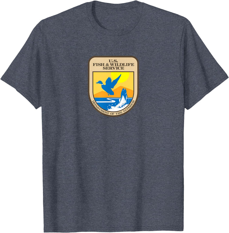 Federal USFWS Shirts & Gifts U.S. Fish & Wildlife Service T-Shirt - Heather Blue