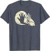 Cute Rabbit Lover Bunny Graphic T-Shirt (Dark Green) in Heather Blue