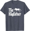 Backyard Pig Barbecue Shirts and Gifts The Hogfather Barbecue Chef Funny BBQ Grill Master T-Shirt - Heather Blue
