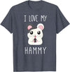 I Love My Hammy T Shirt for Hamster Lovers T-Shirt - Heather Blue