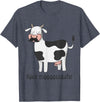 Funny Awesome Cow T-Shirts Nice Moostache - Funny Cow With Mustache T Shirt T-Shirt - Heather Blue