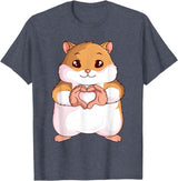 Hamster Lovers Girls Ladies T-Shirt - Heather Blue